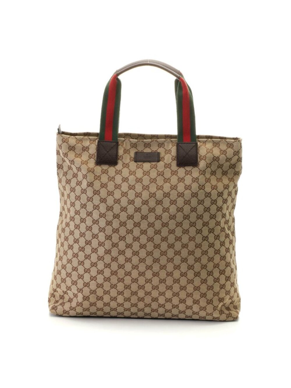Gucci Sherry Line GG Tote Bag Beige Dark Brown